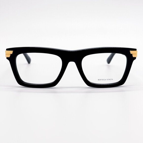 NEW BOTTEGA VENETA EYEGLASSES BV1059O 001 SQUARE BLACK WOMEN EYEWEAR - Picture 4 of 9